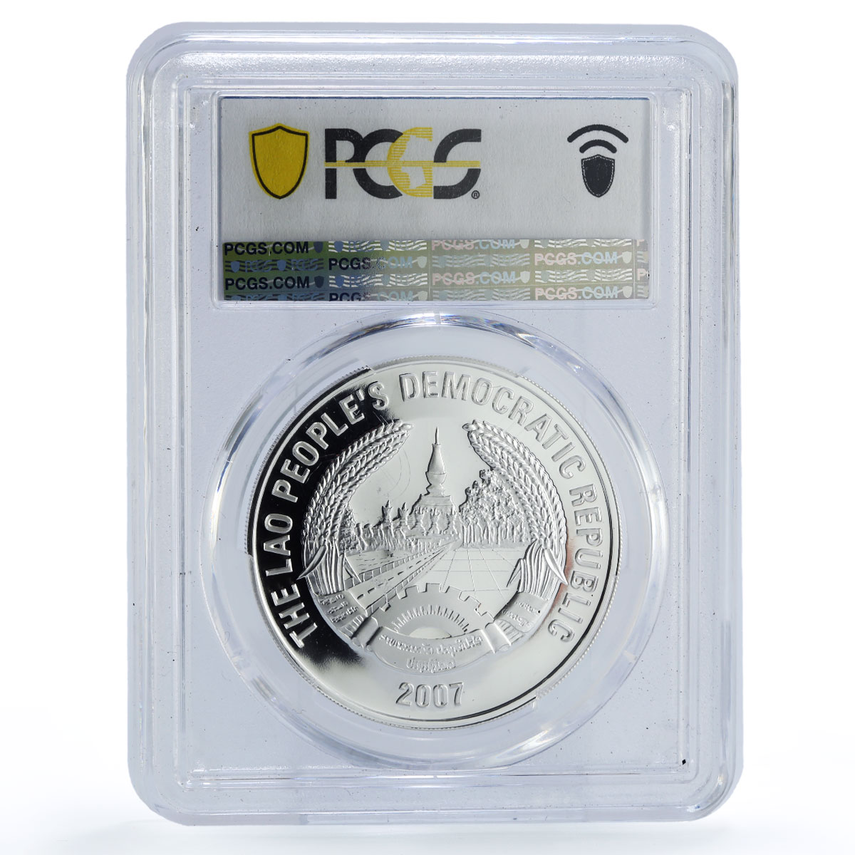 Laos 15000 kip Year of the Pig Fortune Lunar Calendar PR69 PCGS silver coin 2007