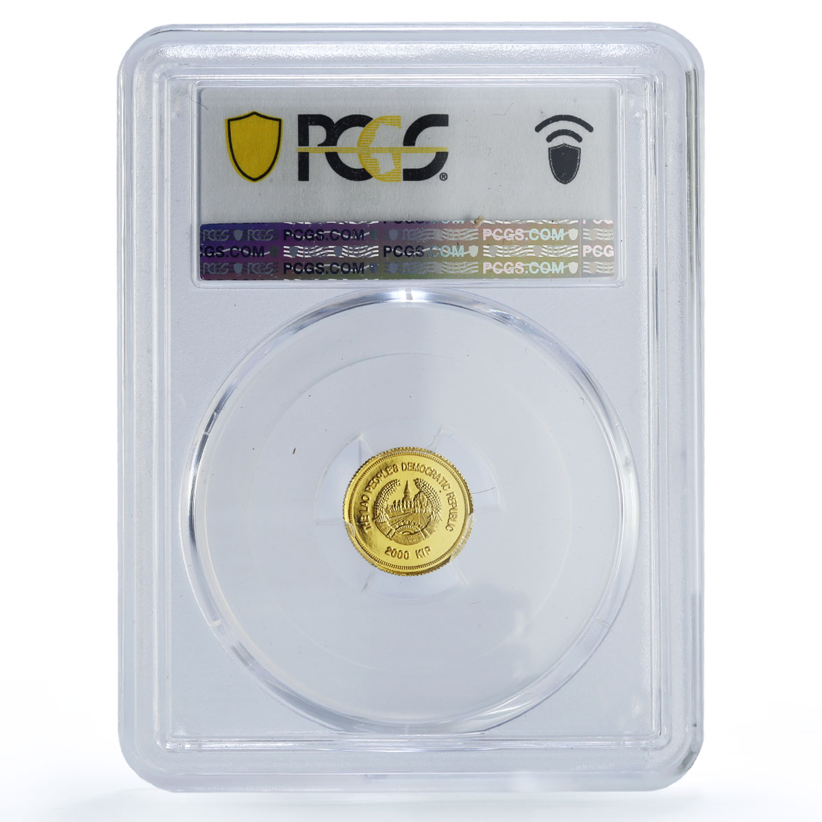 Laos 2000 kip That Luang Monument Buddhism Religion PR69 PCGS gold coin 1998