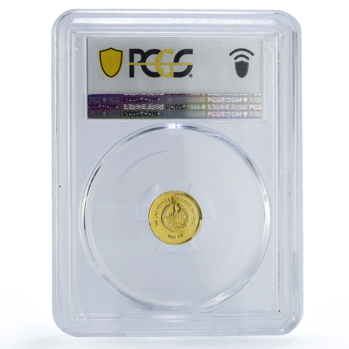 Laos 1000 kip Tiger Wildlife Conservation Animals Fauna PR69 PCGS gold coin 2003