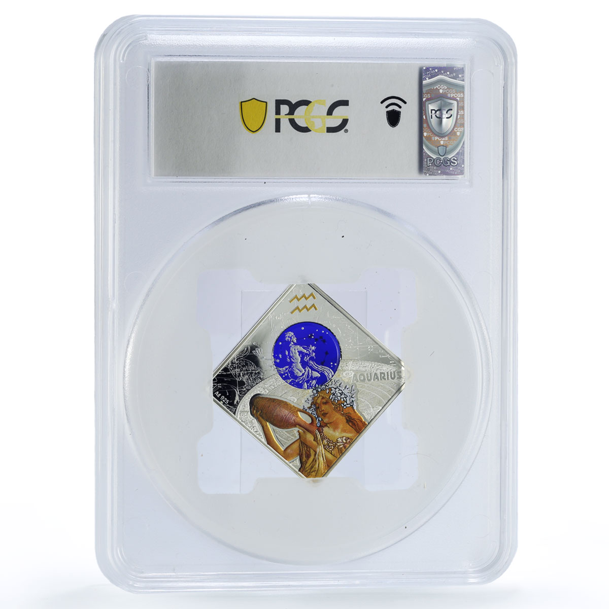 Macedonia 100 denars Aquarius Zodiac Signs 3D PR70 PCGS silver coin 2018
