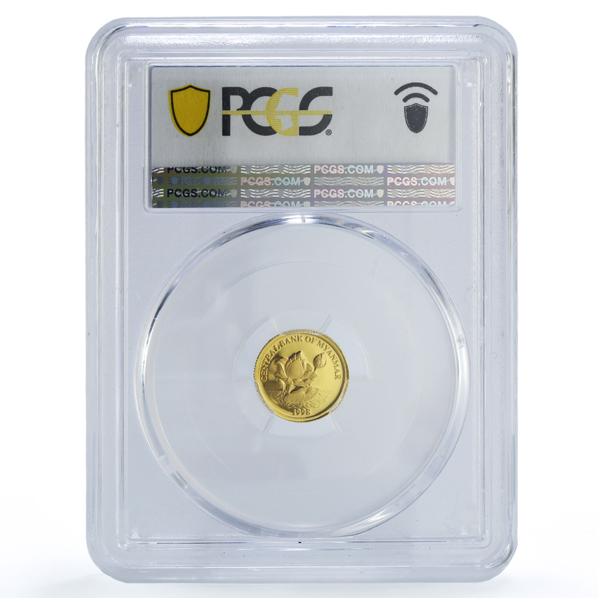 Myanmar 300 kyats Year of the Tiger Lunar Calendar PR68 PCGS gold coin 1998
