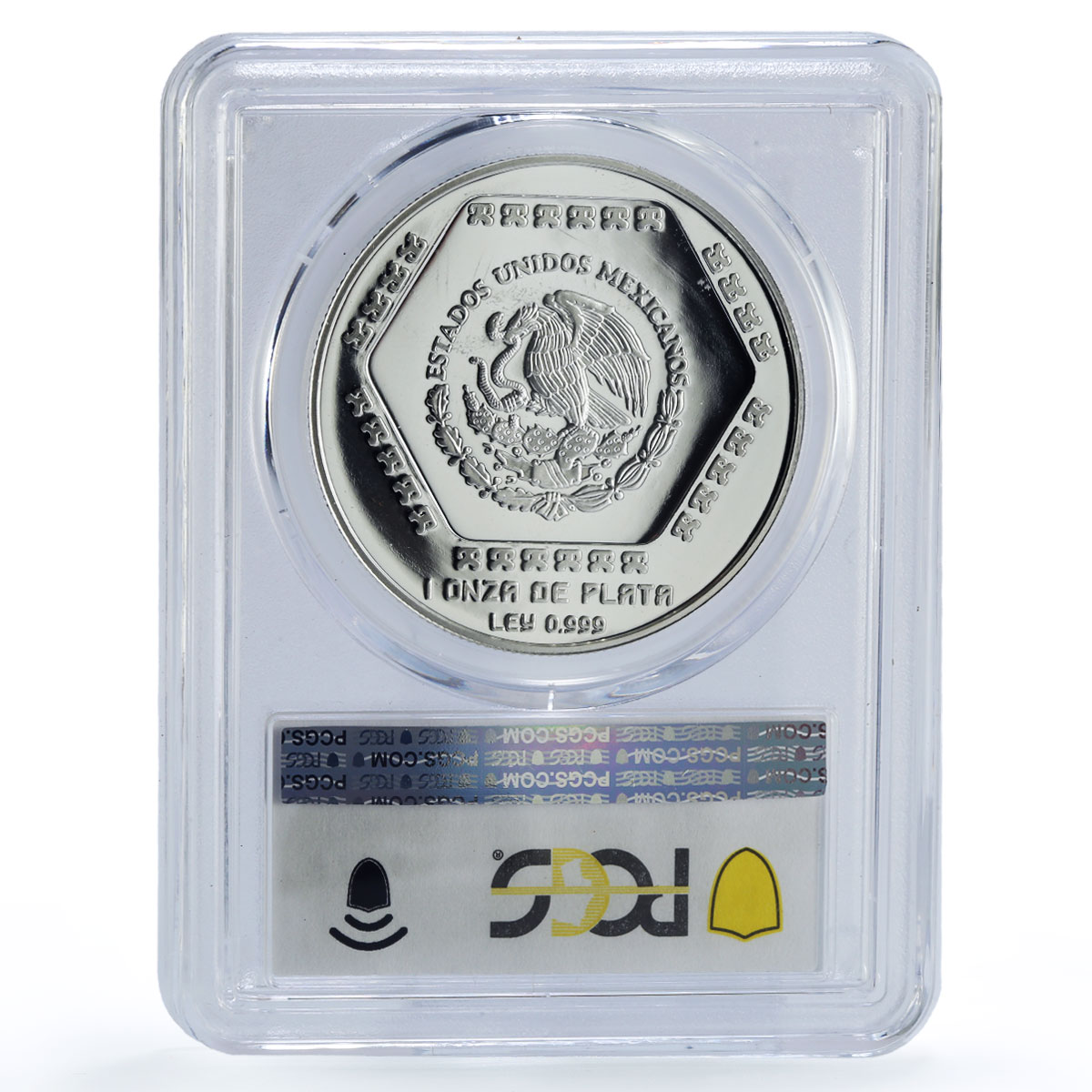 Mexico 5 pesos Mascaron Dios Chaac Precolombina Maya PR69 PCGS silver coin 1994