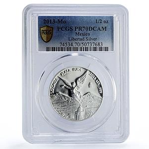 Mexico 1/2 onza Libertad Angel of Independence PR70 PCGS silver coin 2013