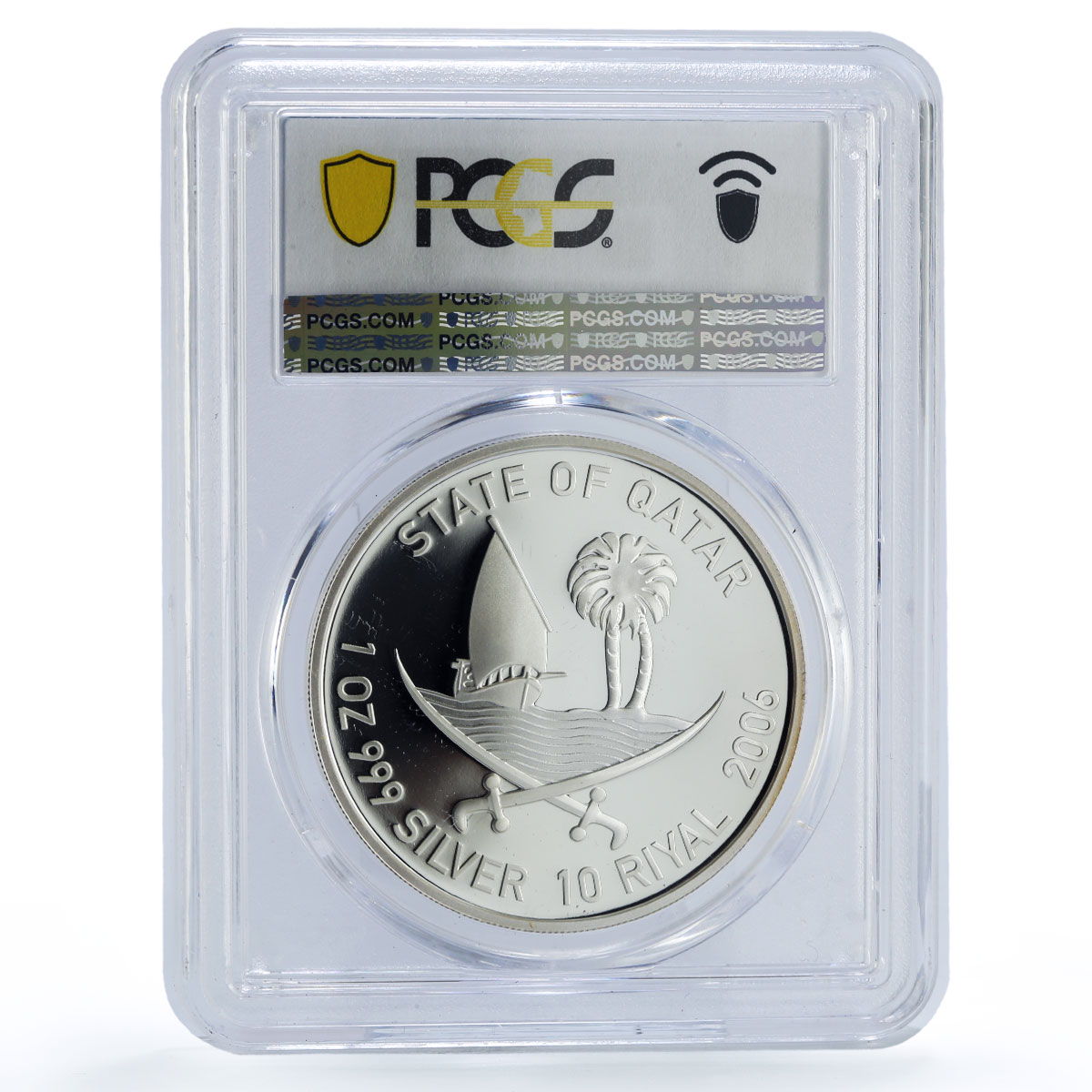 Qatar 10 riyals Running 15th Asian Games Sports PR70 PCGS silver coin 2006