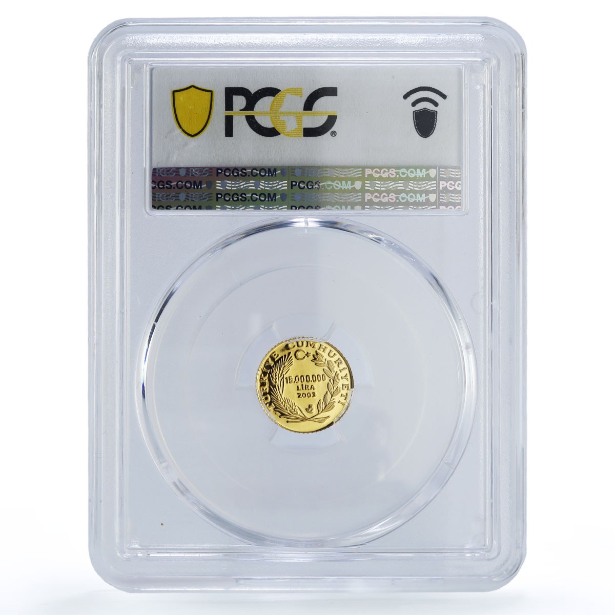 Turkiye 15000000 lira Nemrud Sculpture Art History PR68 PCGS gold coin 2003
