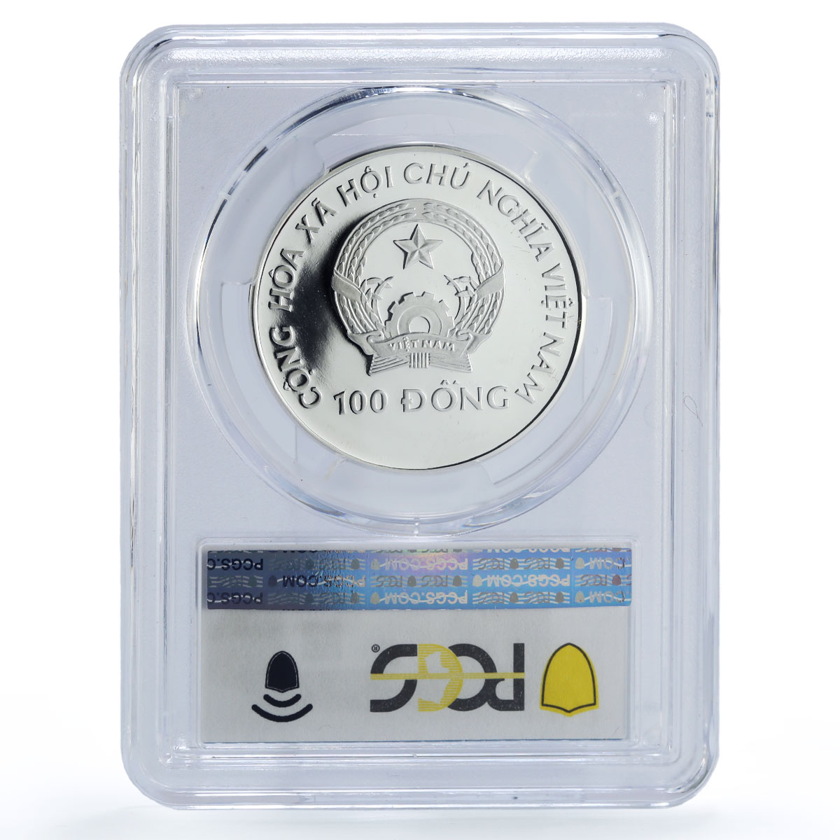 Vietnam 100 dong Steeplechase Equestrian Horse Sydney PR67 PCGS silver coin 1998