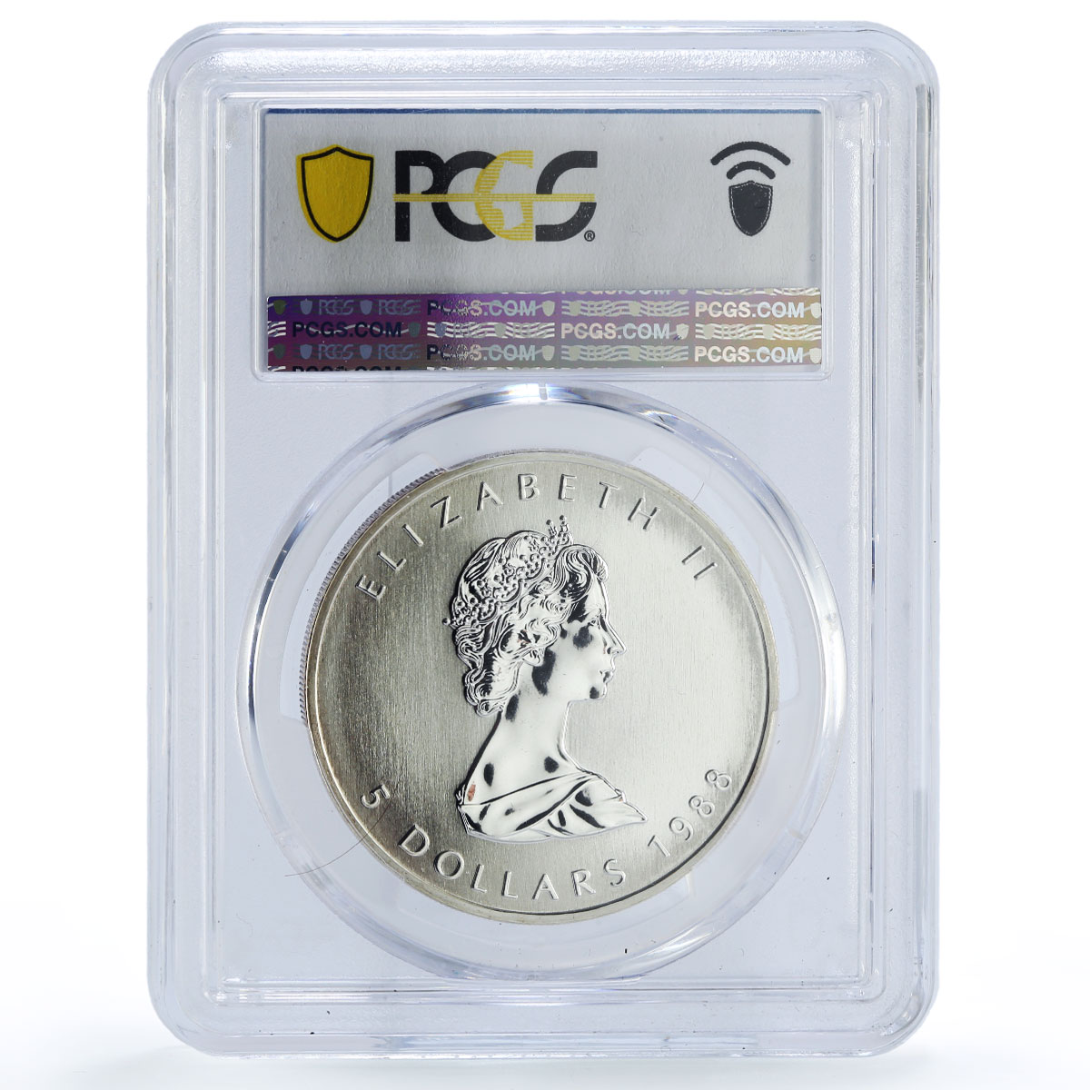 Canada 5 dollars Maple Leaf SML Bullion Coinage MS68 PCGS silver coin 1988