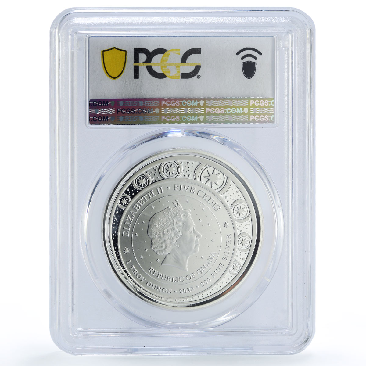Ghana 5 cedis Unicorn Pink Horse Mythical Creatures MS70 PCGS silver coin 2023