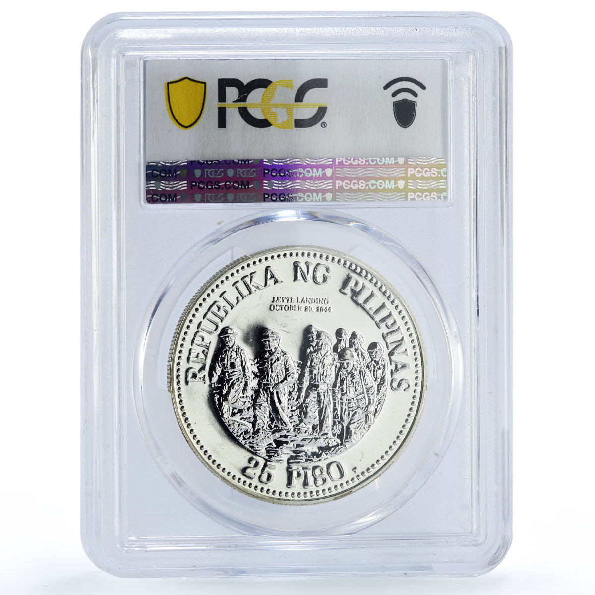 Philippines 25 piso General MacArthur Birth Politics PL64 PCGS silver coin 1980