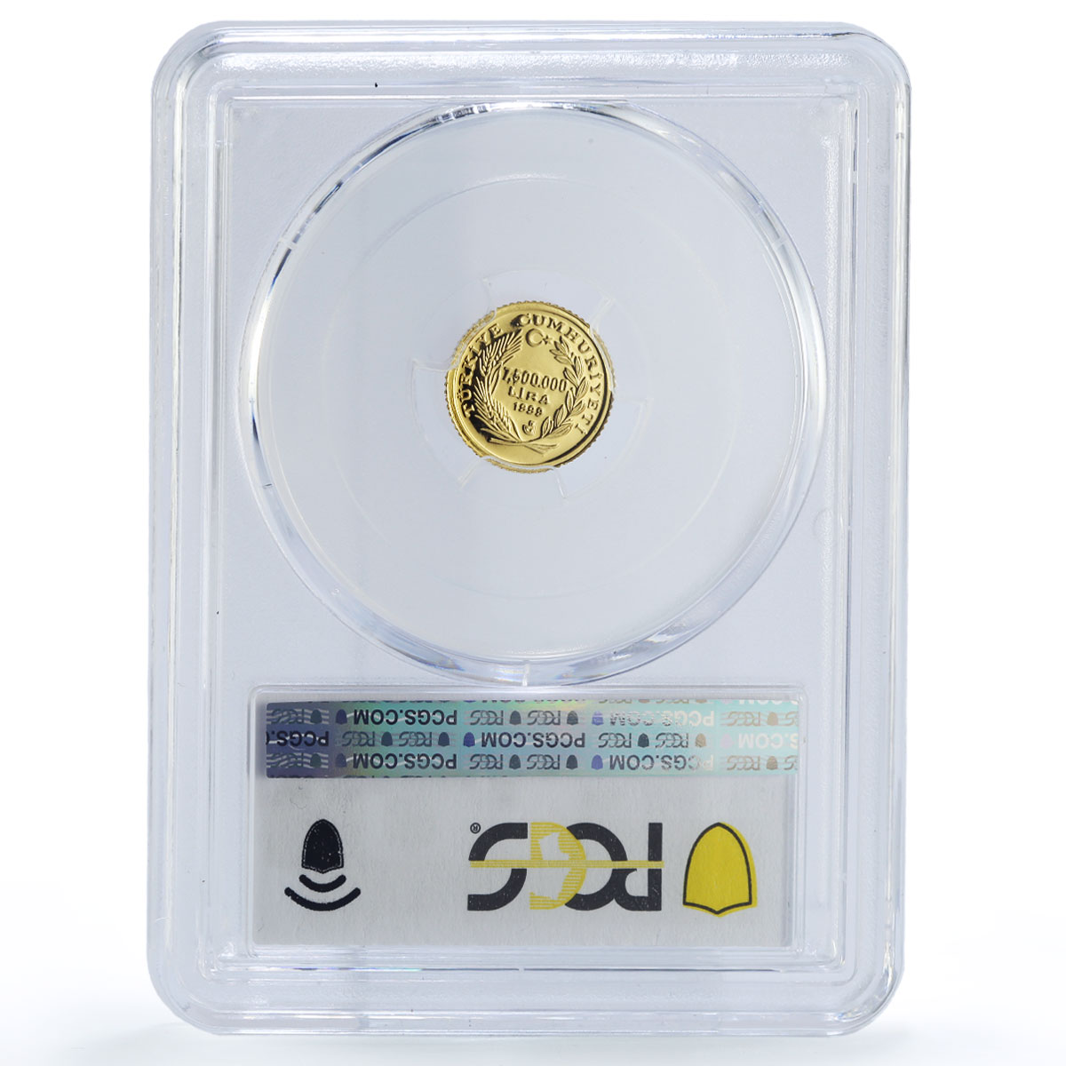 Turkiye 7500000 lira Trojan Horse Troy Truva History PR66 PCGS gold coin 1999
