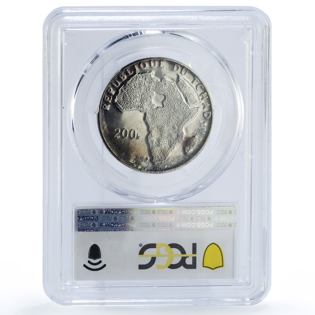Chad 200 francs Charles de Gaulle History Politics PR65 PCGS silver coin 1970