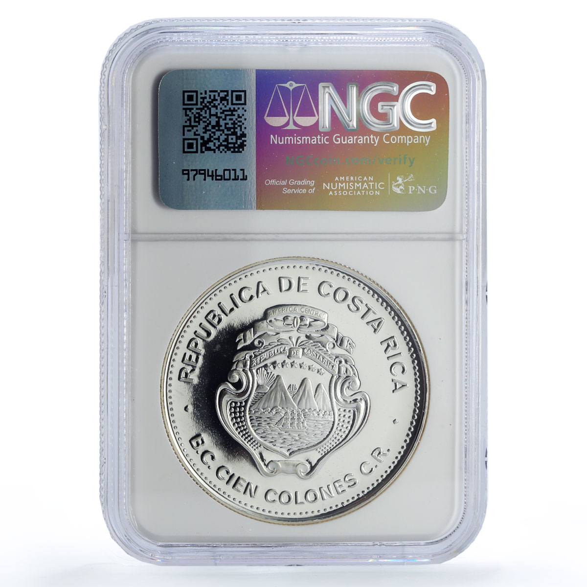 Costa Rica 100 colones UNICEF Save the Children Child Year PF68 NGC coin 1979