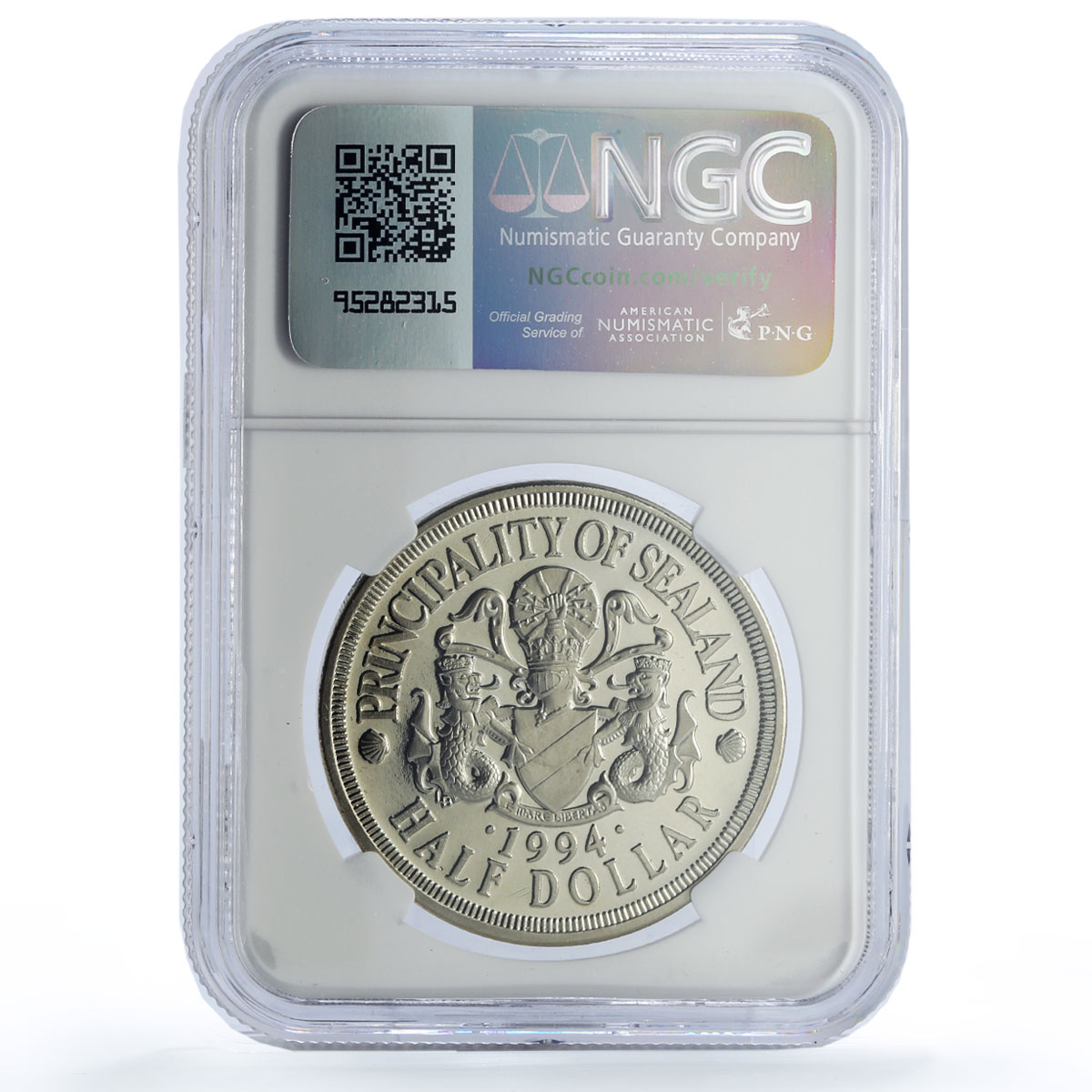 Sealand 50 cents Orca Whale Sea Treasures Fantasy X#8.1 PF69 NGC CuNi coin 1994
