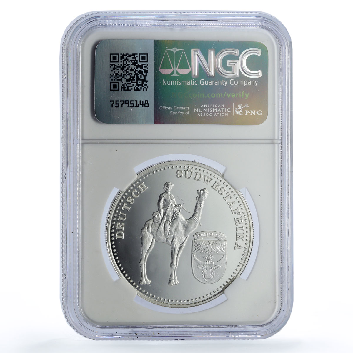 Palau 5 dollars German South West Africa Camel History PF70 NGC silver coin 1999