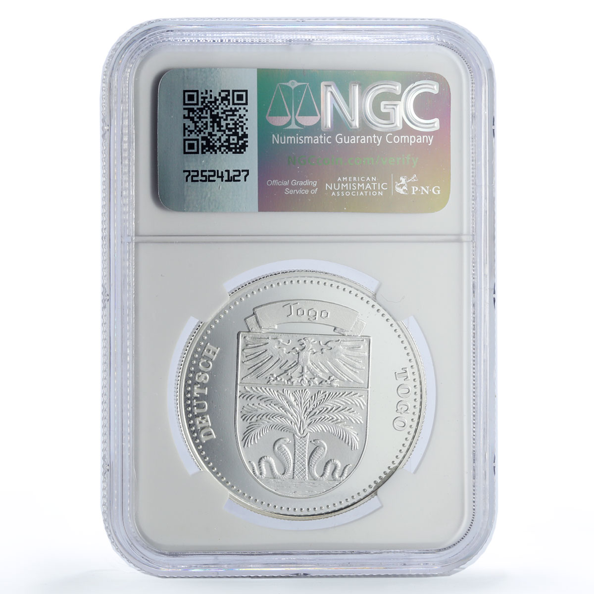 Palau 5 dollars German Togo Seated Germania History PF69 NGC silver coin 1999