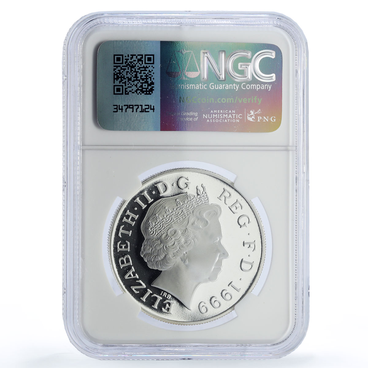 Great Britain 5 pounds Princess Diana History Politics PF69 NGC silver coin 1999