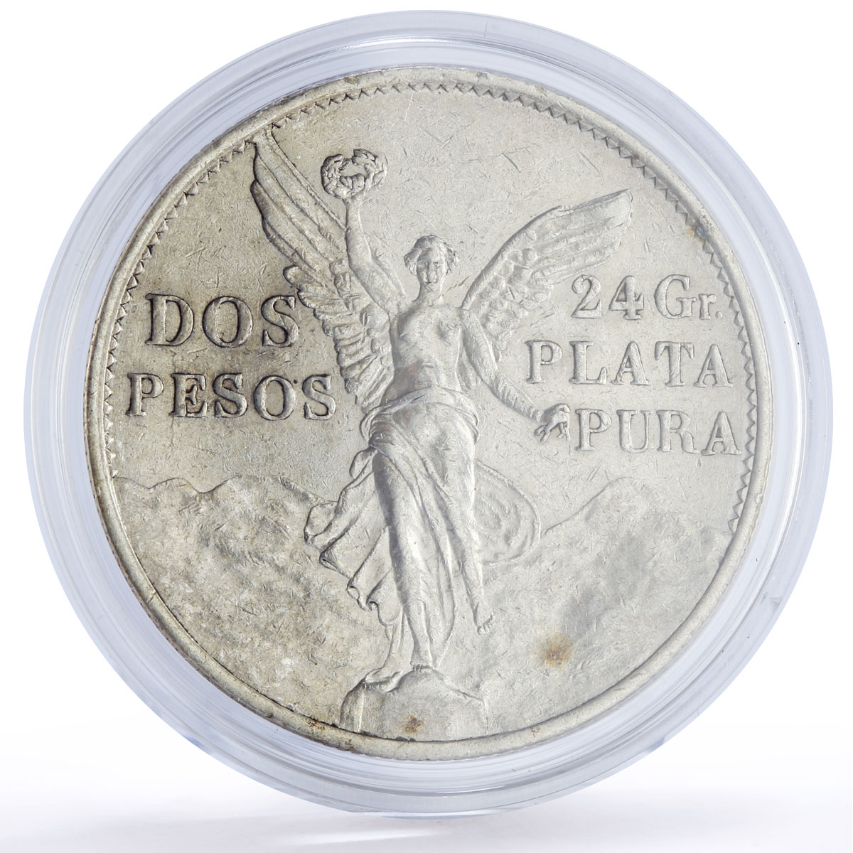 Mexico 2 pesos Independence Centennial Libertad KM-462 silver coin 1921