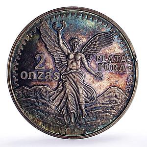 Mexico 2 onzas Libertad Angel of Independence Restrike proof silver coin ND