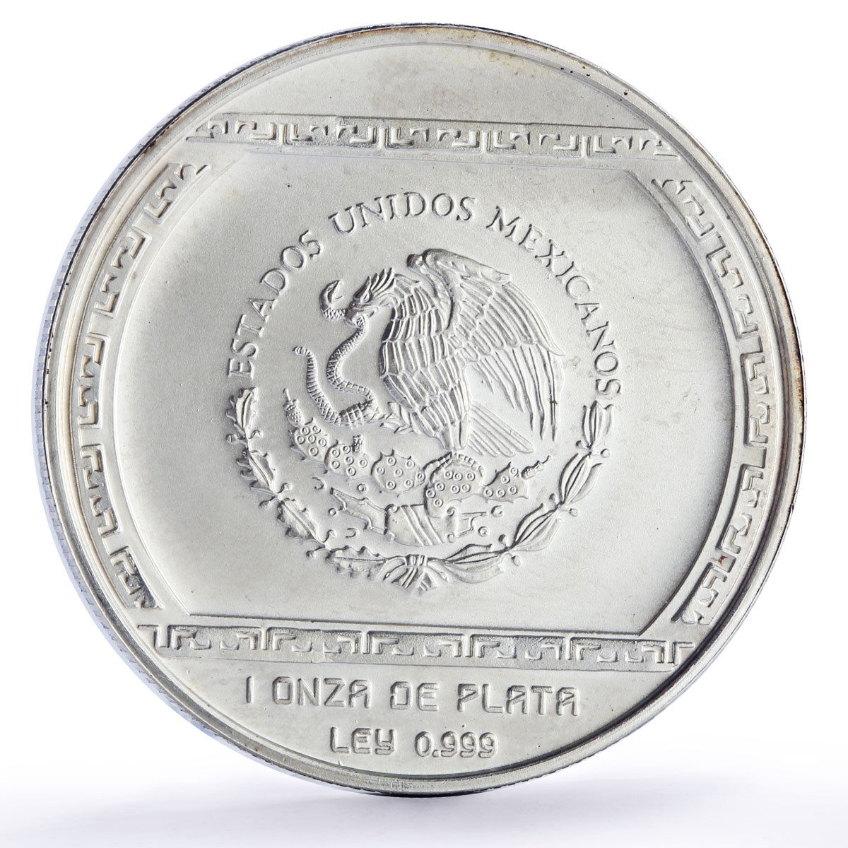 Mexico 5 pesos Palma Con Cocodrilo Precolombina Veracruz silver coin 1993