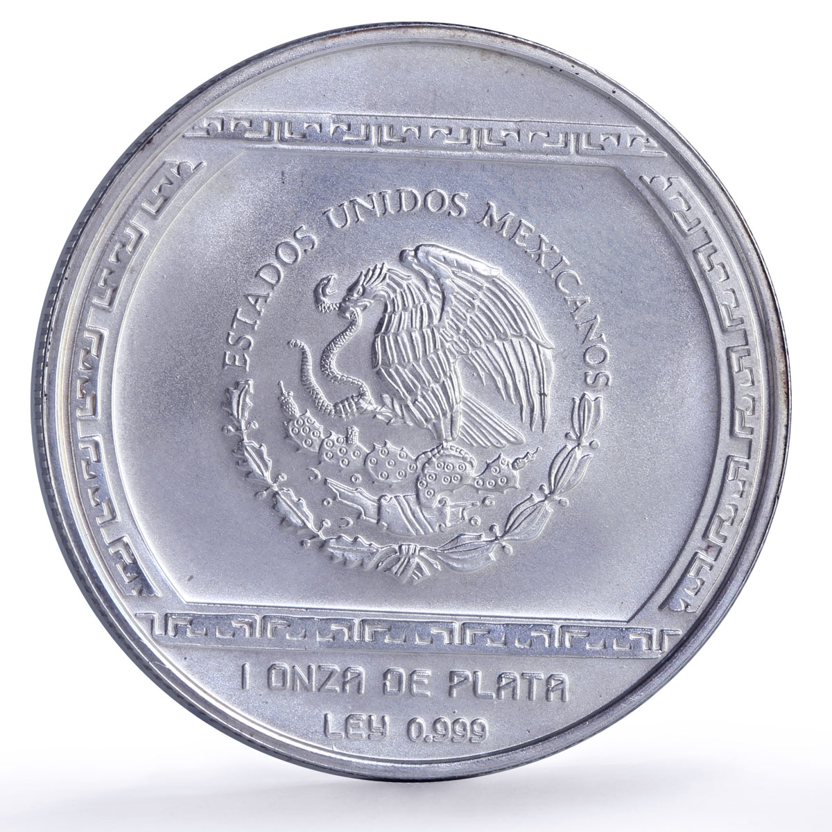 Mexico 5 pesos Palma Con Cocodrilo Precolombina Veracruz silver coin 1993