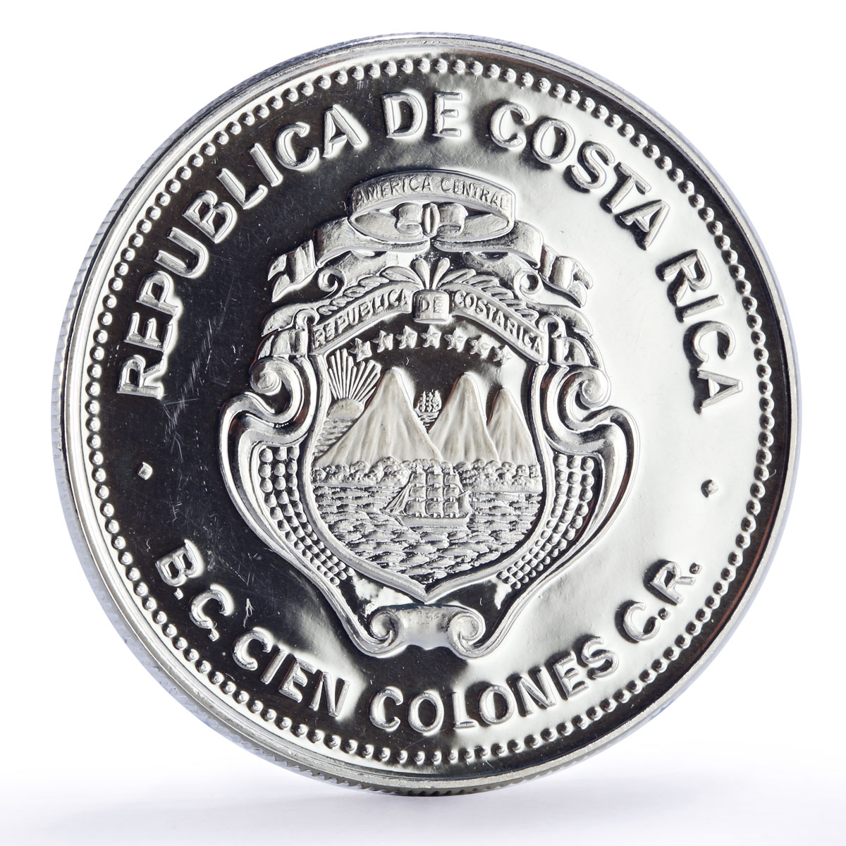 Costa Rica 100 colones UNICEF Save the Children Child Year proof Ag coin 1979