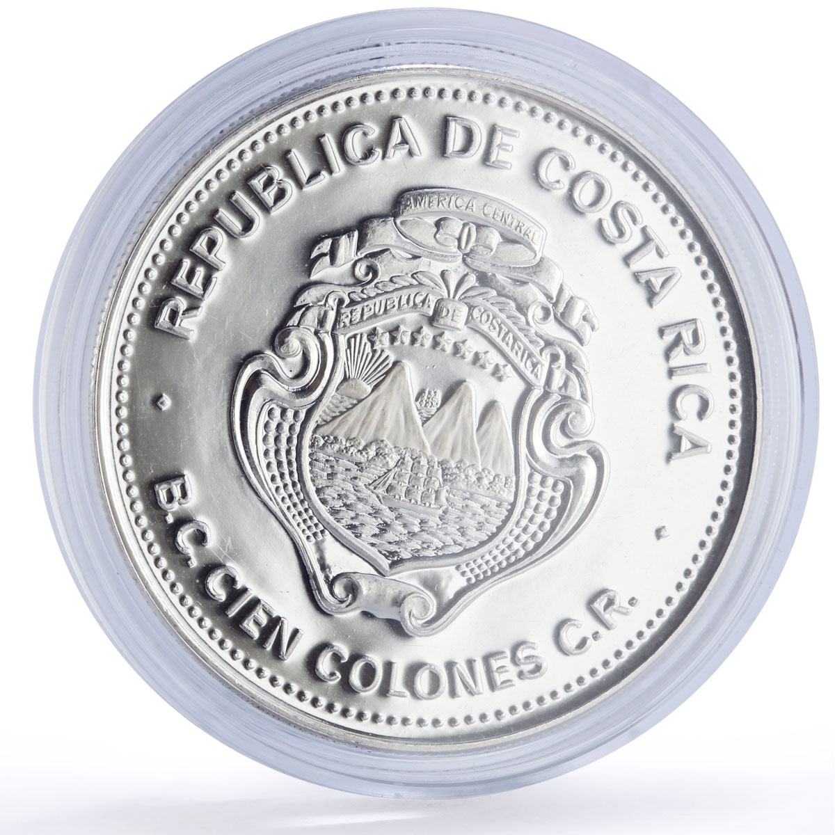 Costa Rica 100 colones UNICEF Save the Children Child Year proof Ag coin 1979