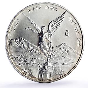 Mexico 1 onza Libertad Angel of Independence silver coin 1999