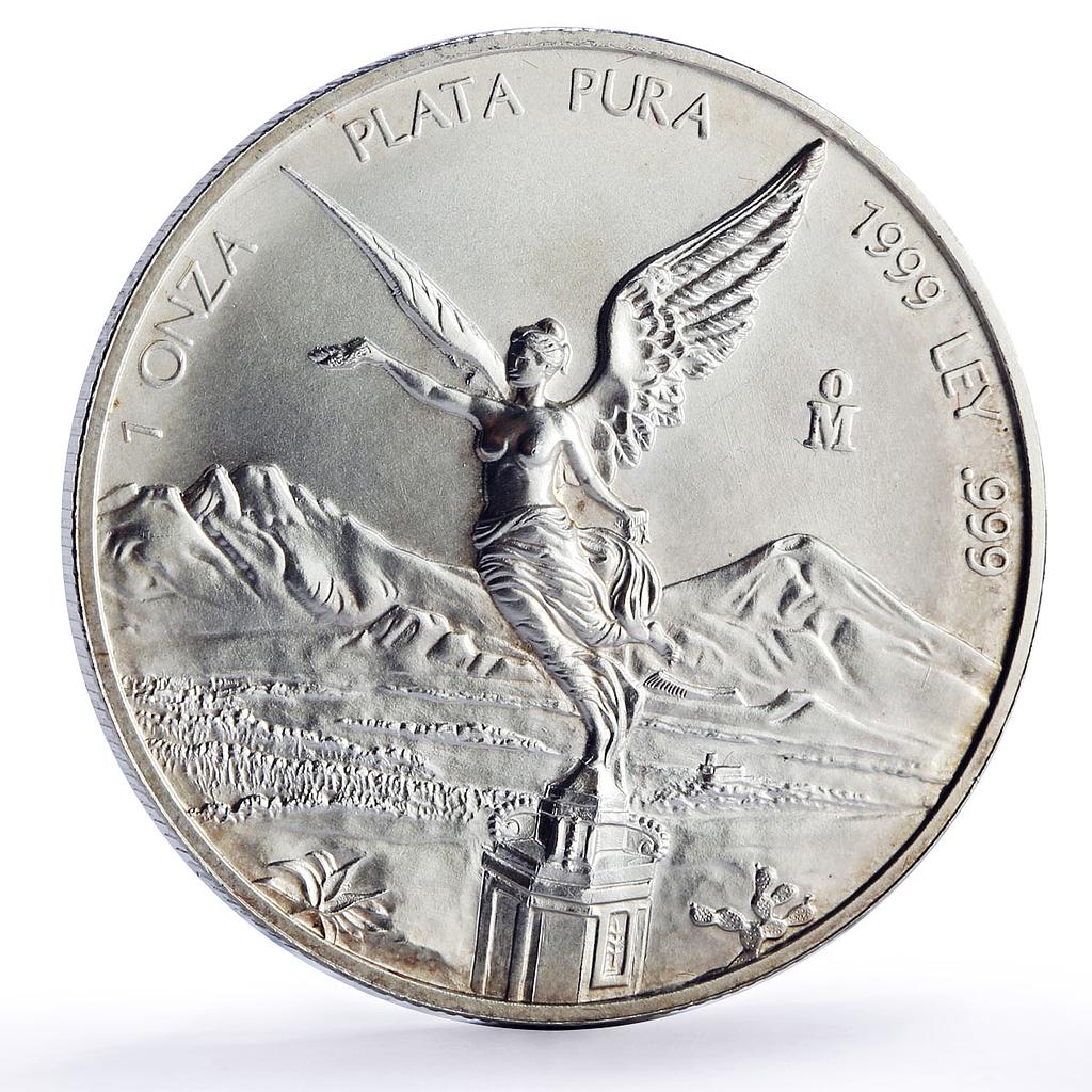 Mexico 1 onza Libertad Angel of Independence silver coin 1999