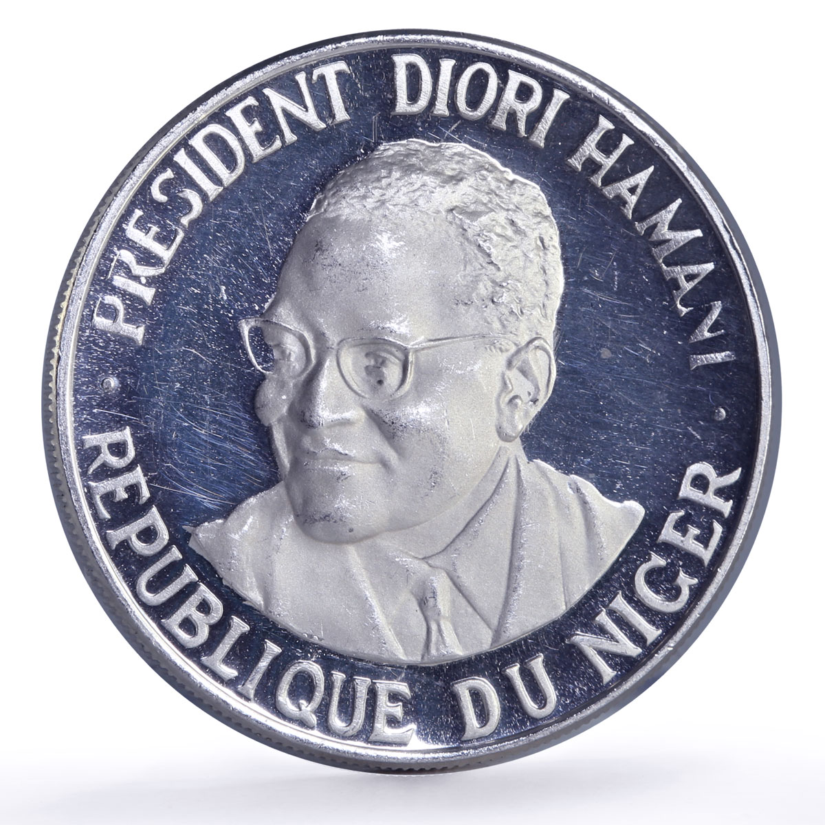 Niger 1000 francs Independence Hamani History Politics proof silver coin 1960