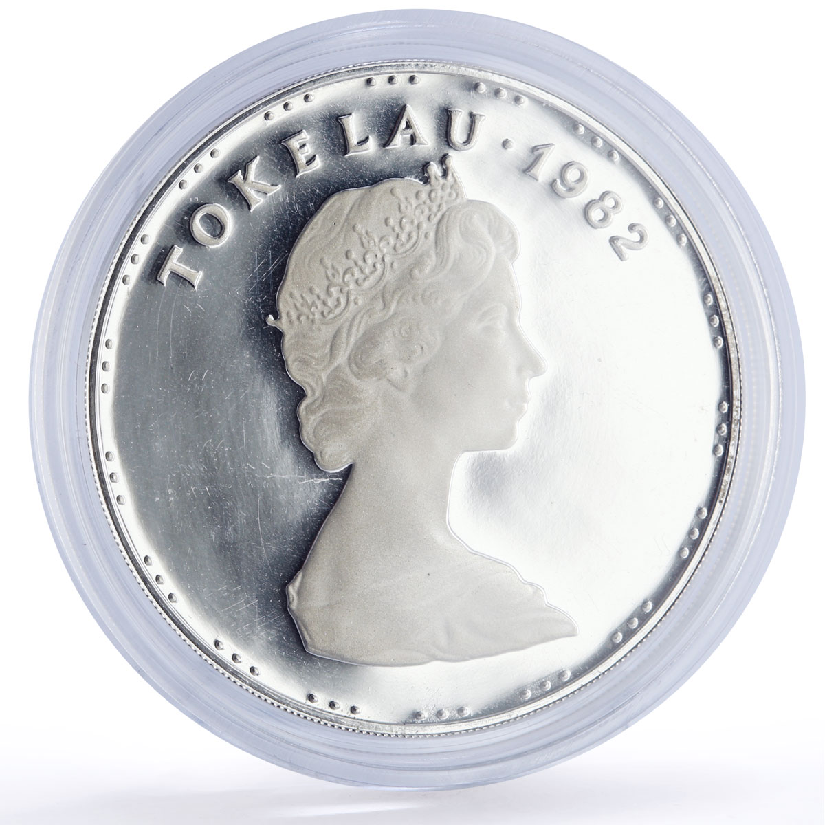 Tokelau 1 tala Man and Child Fishing Boat Ship KM-5a proof silver coin 1982