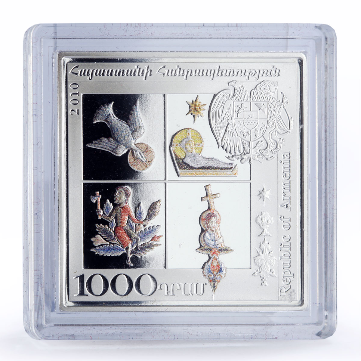 Armenia 1000 dram x 4 Set Miniatures History Religion Art silver coins 2010