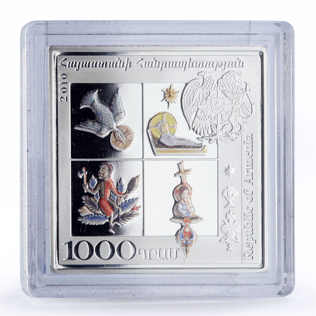 Armenia 1000 dram x 4 Set Miniatures History Religion Art silver coins 2010