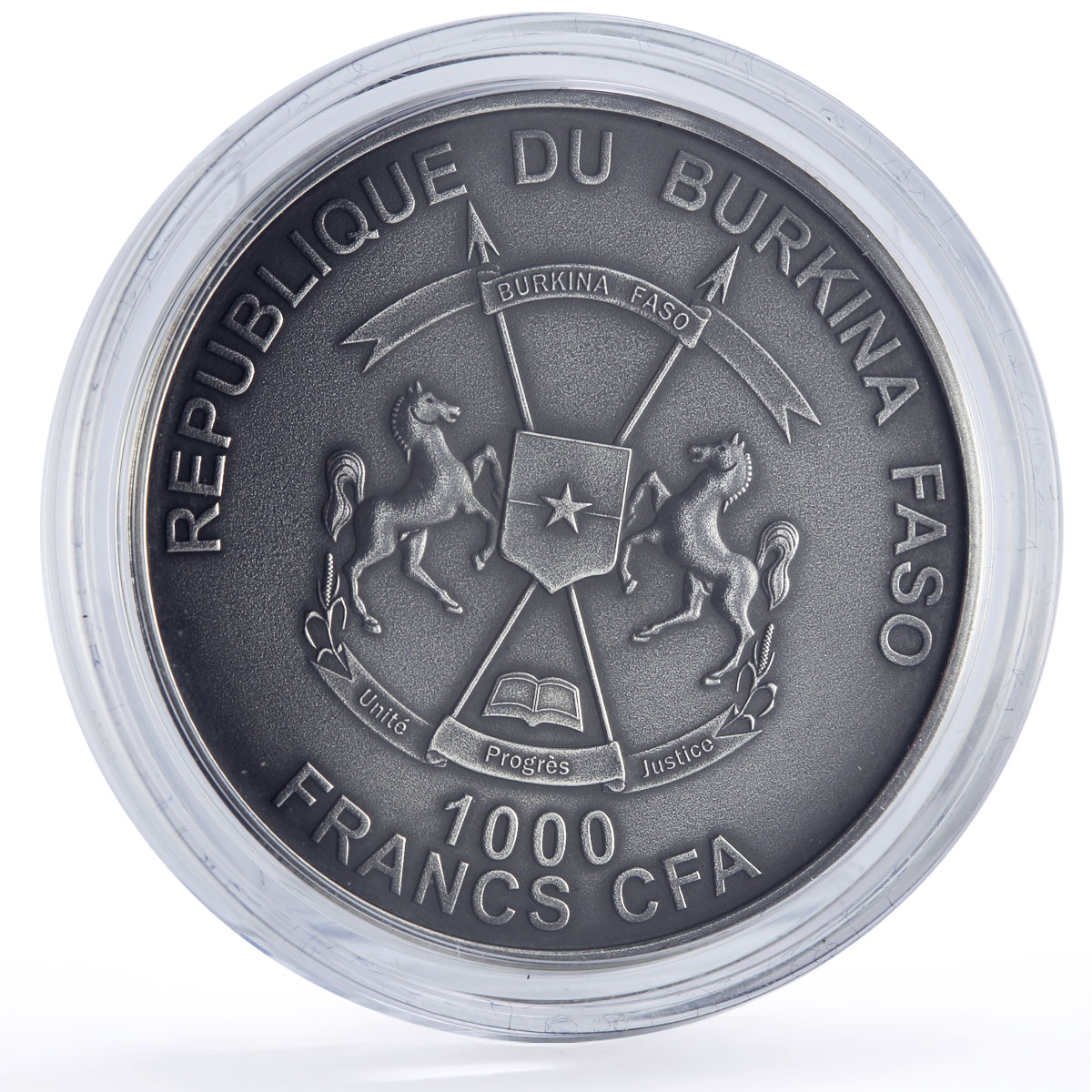 Burkina Faso 1000 francs Rhinoceros Spirit of Africa Fauna silver coin 2017