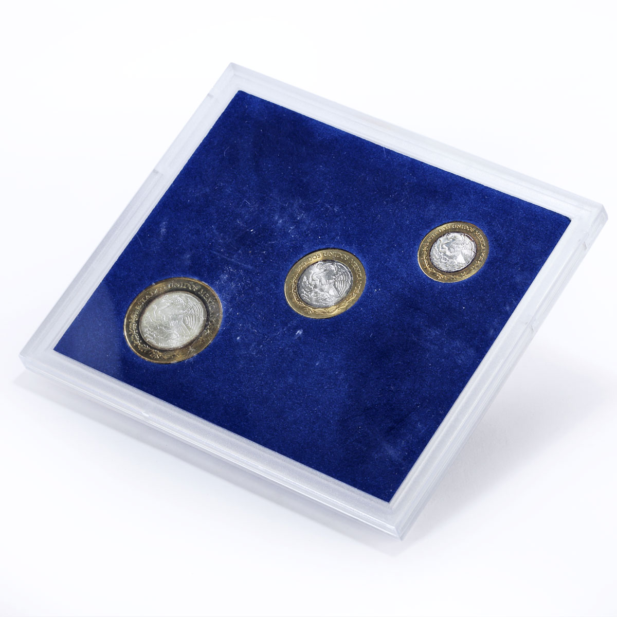 Mexico Various Pesos Set Republic Coinage Commemorative BU bimetal coins 1993