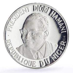Niger 500 francs Independence Hamani History Politics proof silver coin 1960