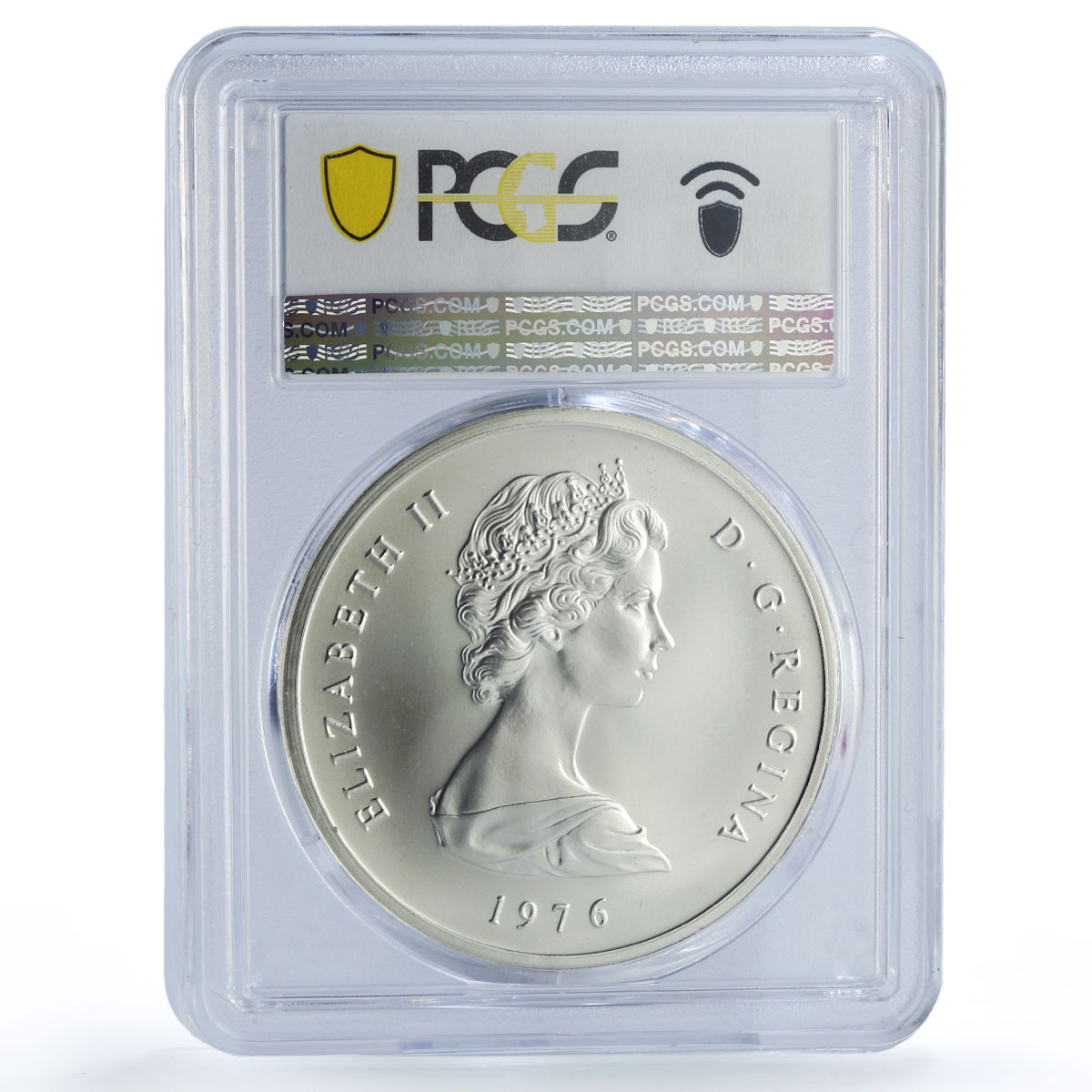 Turks and Caicos 20 crowns Queen Victoria Matte MS70 PCGS silver coin 1976