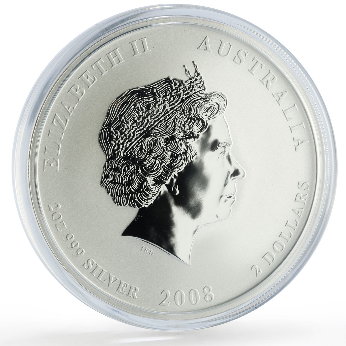 Australia 2 dollars Year of the Mouse Lunar Series 2 BU 2 oz silver coin 2008