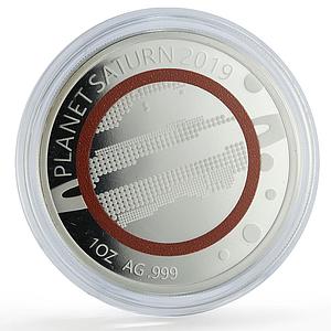 Togo 1000 francs Saturn Solar System Planets Space proof silver coin 2019