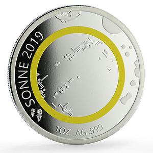 Togo 1000 francs Sun Sonne Solar System Planets Space proof silver coin 2019