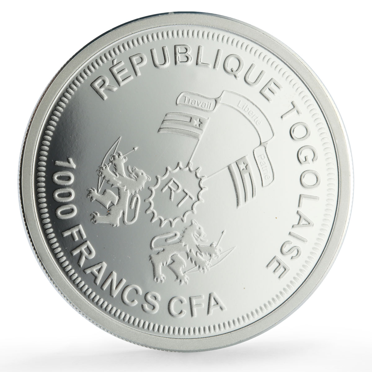 Togo 1000 francs Sun Sonne Solar System Planets Space proof silver coin 2019