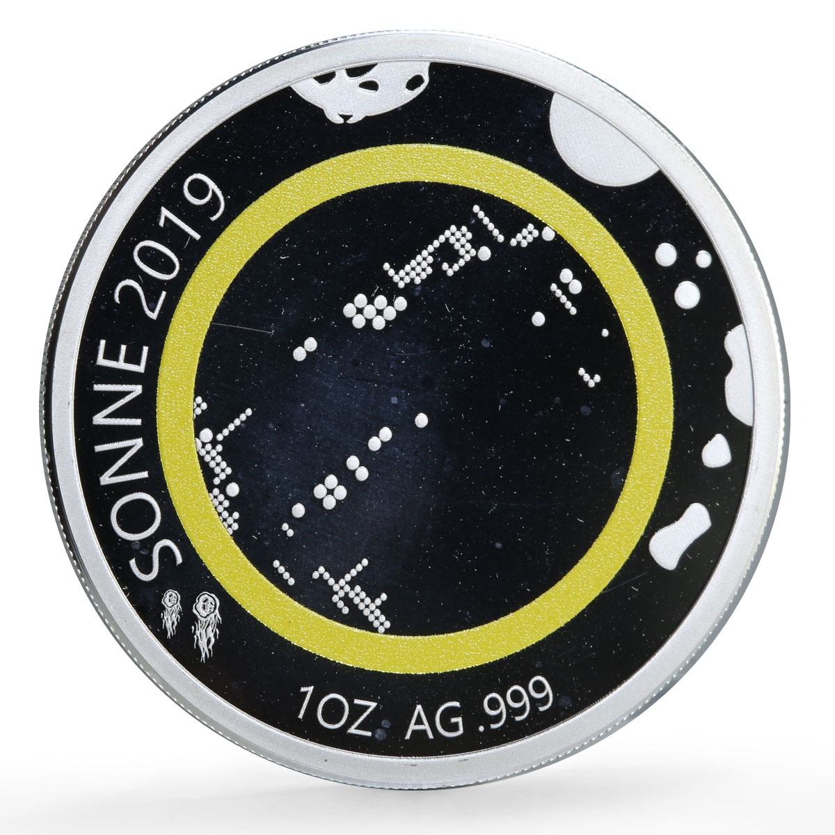 Togo 1000 francs Sun Sonne Solar System Planets Space proof silver coin 2019