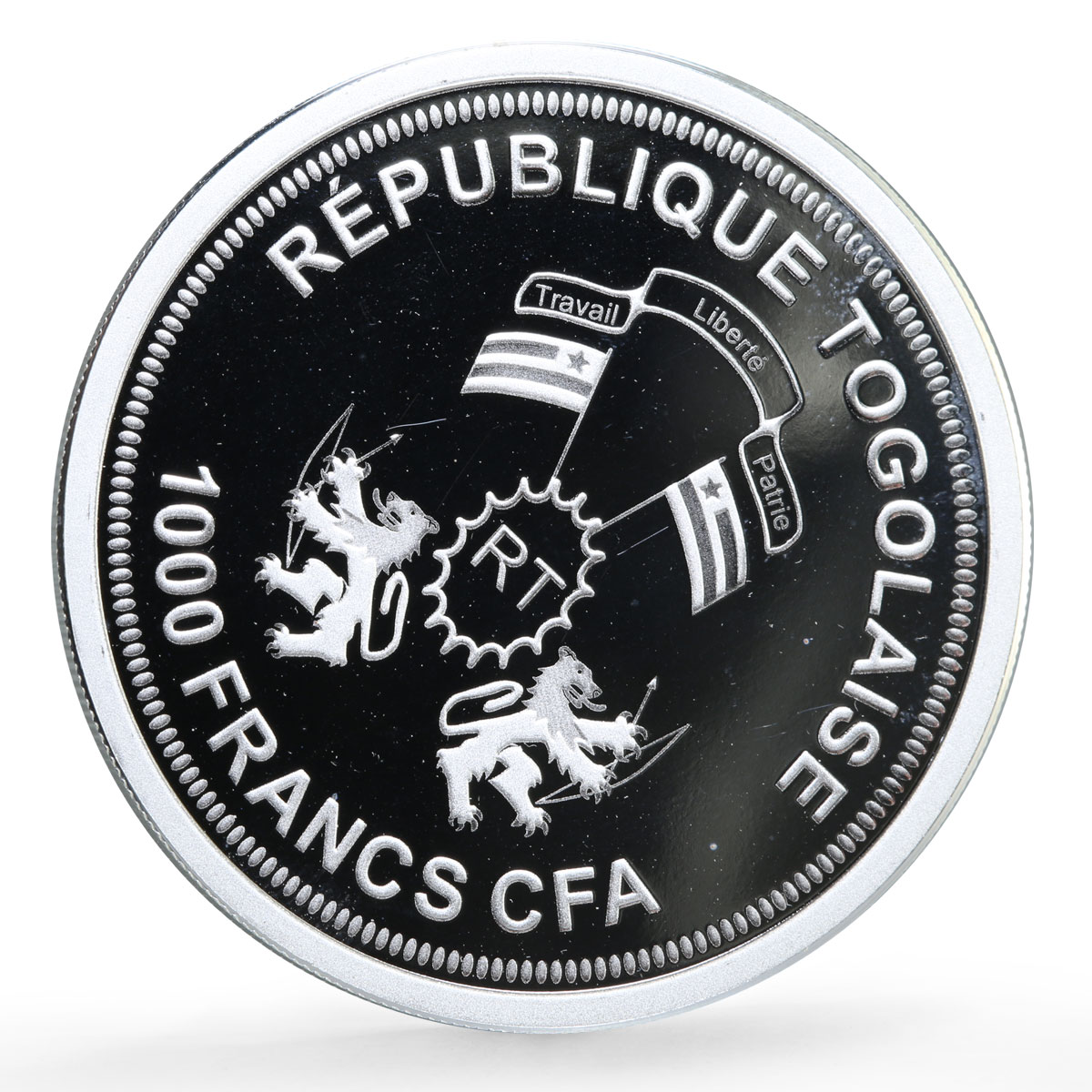 Togo 1000 francs Sun Sonne Solar System Planets Space proof silver coin 2019