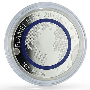 Togo 1000 francs Earth Erde Solar System Planets Space proof silver coin 2019