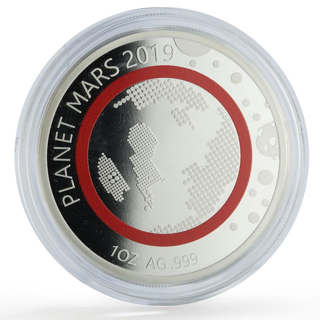 Togo 1000 francs Mars Solar System Planets Space proof silver coin 2019