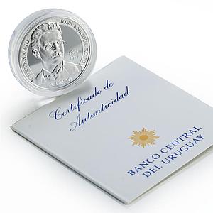 Uruguay 1000 pesos Jose Enrique Rodo Writers Literature proof silver coin 2017