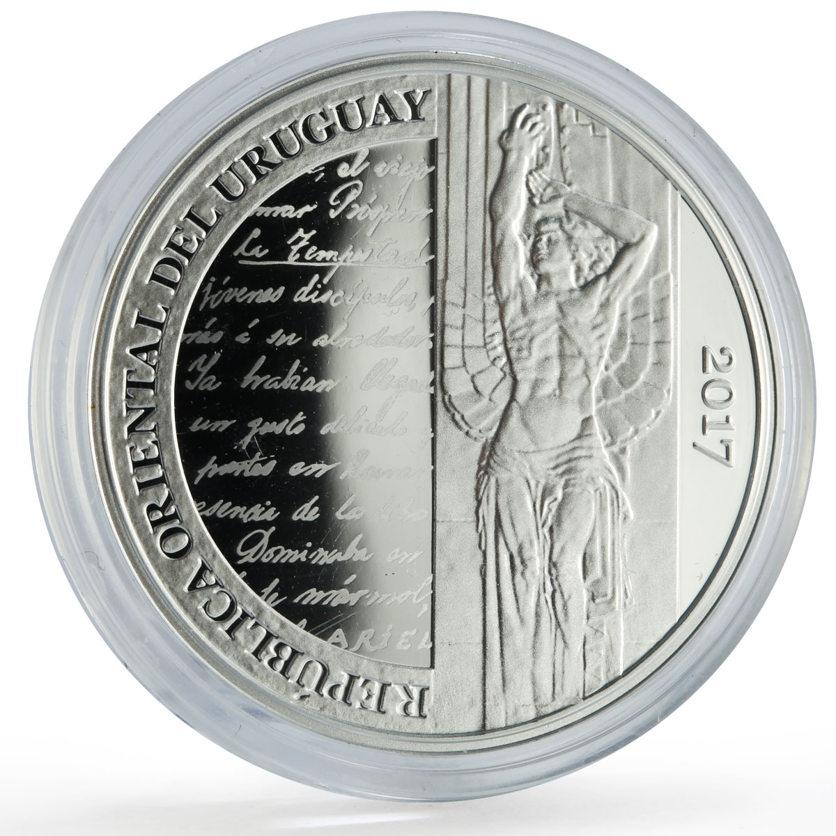 Uruguay 1000 pesos Jose Enrique Rodo Writers Literature proof silver coin 2017