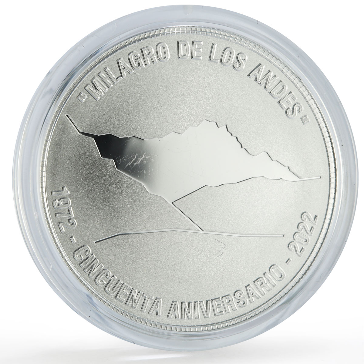 Uruguay 1000 pesos Andean Miracle Milagro De Los Andes proof silver coin 2022