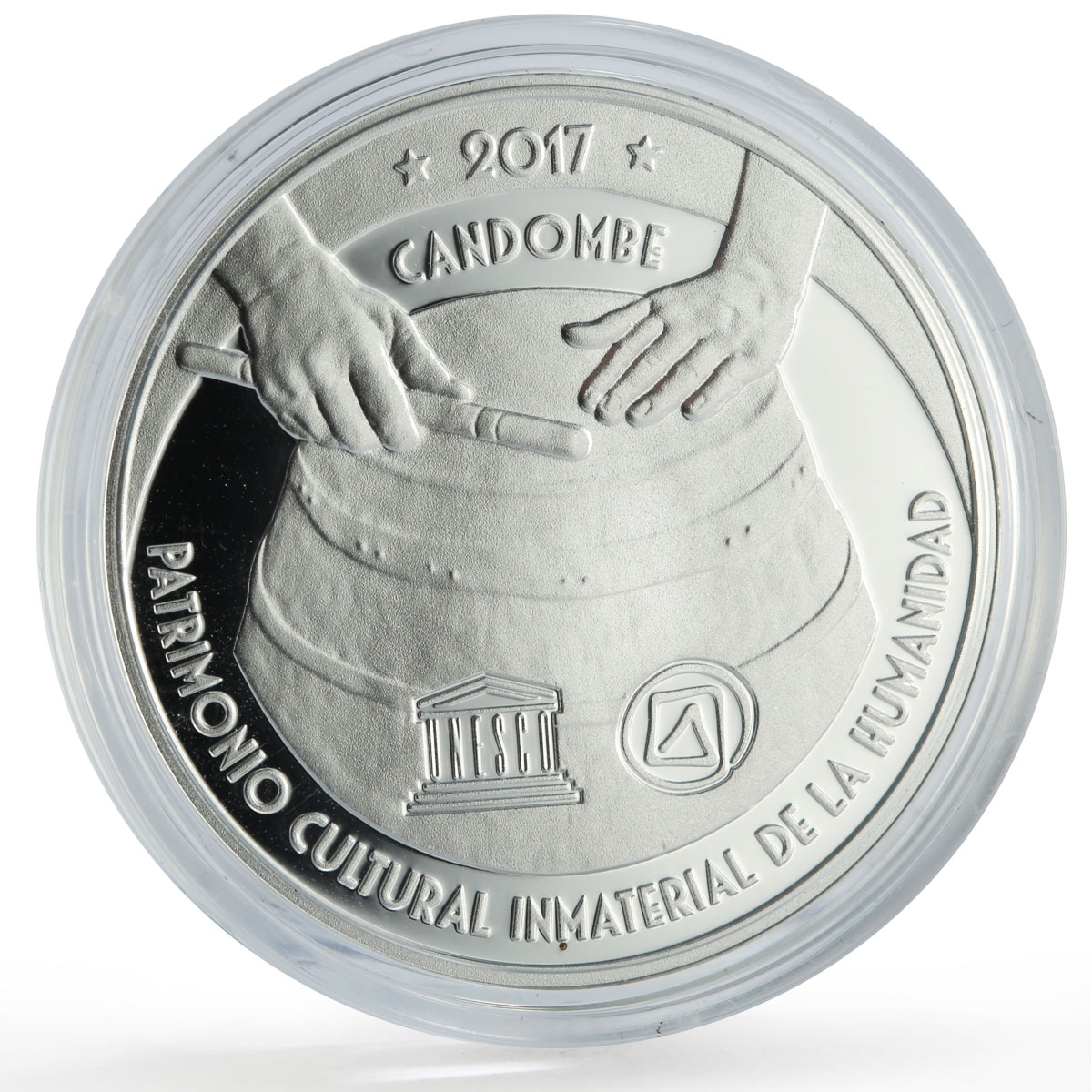 Uruguay 1000 pesos Candombe UNESCO Dances Culture Colored proof silver coin 2017