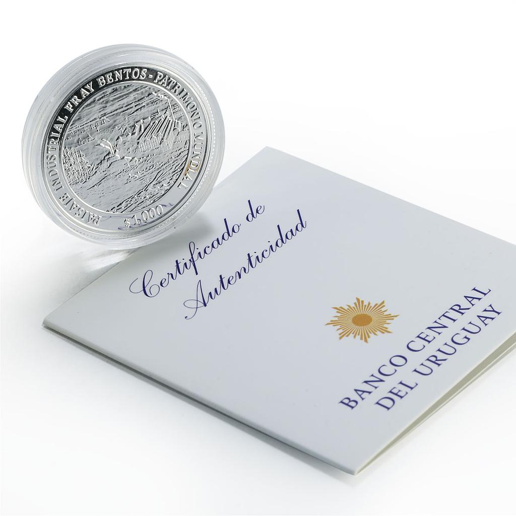 Uruguay 1000 pesos Fray Bentos Factory Plant Industry proof silver coin 2016