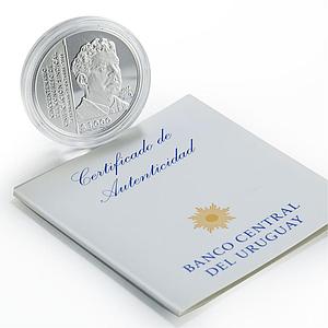 Uruguay 1000 pesos Jose D Elia PIT CNT Congress Politics proof silver coin 2016